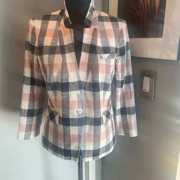 NWOT Veronica Beard schoolboy Gingham blazer- size 4 - Picture 9 of 14